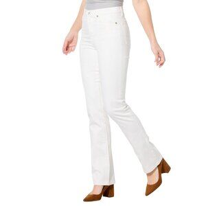 DG2 by Diane Gilman Soft and Sleek Denim Baby Bootcut Jean Size 4P Alabaster NEW